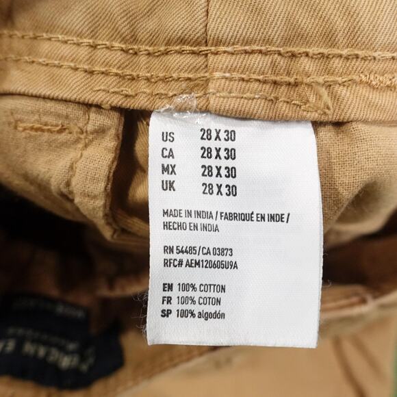 American Eagle Outfitters Pants Mens 28x30 Khaki Relaxed Straight Chino Beige - Picture 9 of 10